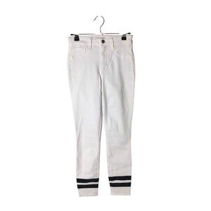 L'Agence Jeans Women's Size 25 Whites Denim Cotton Blend Tapered Leg